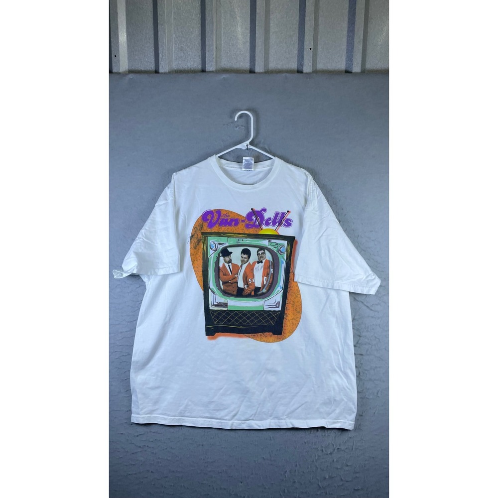 Delta The Van-Dells T-Shirt Mens 2XL White Excellent Retro 50s 60s Band Graphic